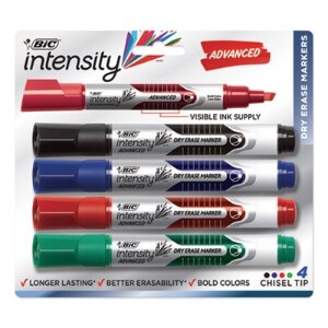  Jumbo Permanent Markers, 4 Pack, Assorted Color, Chisel Tip, Large  Permanent M