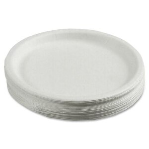 Soak Proof Tableware, Foam Plates, 10.25 dia, White, 25/Pack