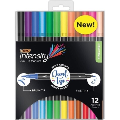 Pen + Gear 2-in-1 Magnetic Dry Erase Marker- Fine Tip- Assorted 8 Count NEW