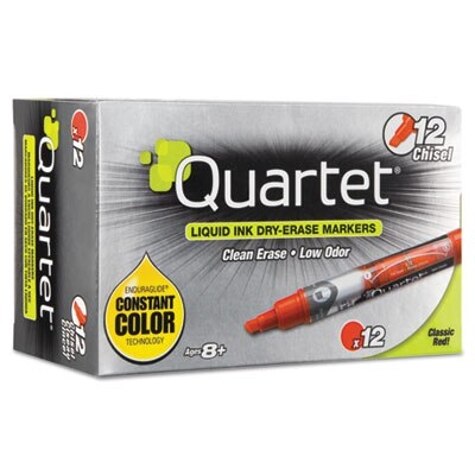 Quartet EnduraGlide Dry-Erase Markers, Chisel Tip, Assorted Colors, 4 Pack  