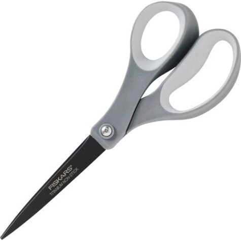  Fiskars Performance Softgrip Straight Titanium Scissors,  8 In, Silver : Learning: Supplies