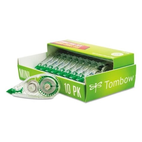 Tombow 68720 - MONO Correction Tape, 1/6 x 394, White Tape, 10/Pack 