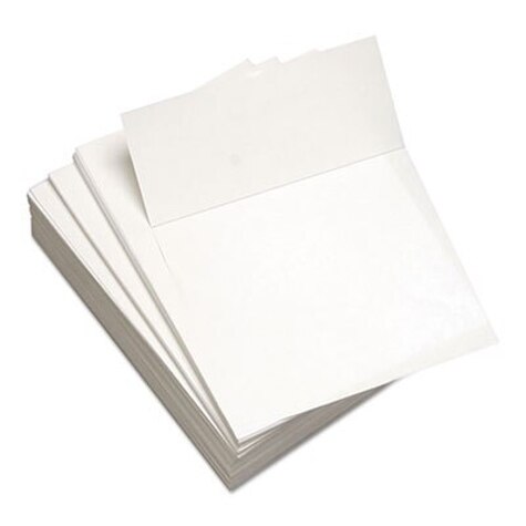 Custom Cut-Sheet Copy Paper, 92 Bright, Micro-Perforated 3.5 From Bottom,  24 Lb, 8.5 X