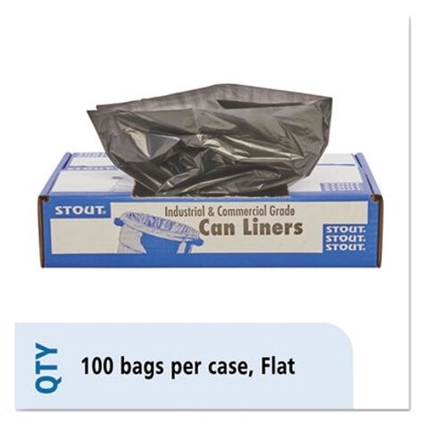 38 x 58, 1.5mil Black Industrial Trash Bags, 10/Roll, 10 Rolls/CS 56 CS/