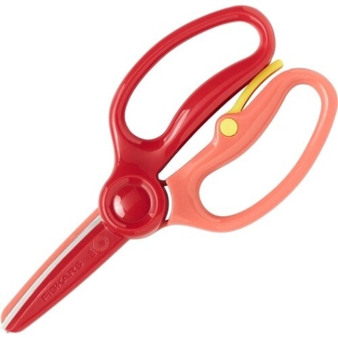 Fiskars Kids Scissors, Rounded Tip, 5 Long, 1.75 Cut Length, Straight  Handles, Randomly Assorted Colors