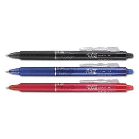 Frixion Clicker Erasable Gel Pen, Retractable, Fine 0.7 Mm, Three