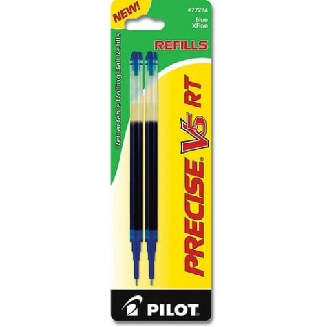 Pilot Precise V5 Premium Rolling Ball Stick Pen, Extra Fine Point, Assorted  Ink, 7-Pack