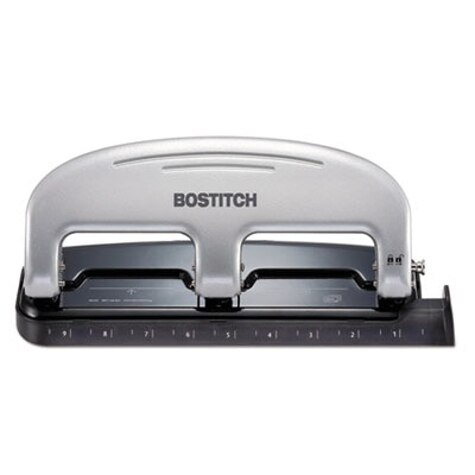 Bostitch EZ Squeeze One-Hole Punch, 10-Sheet Capacity, Assorted