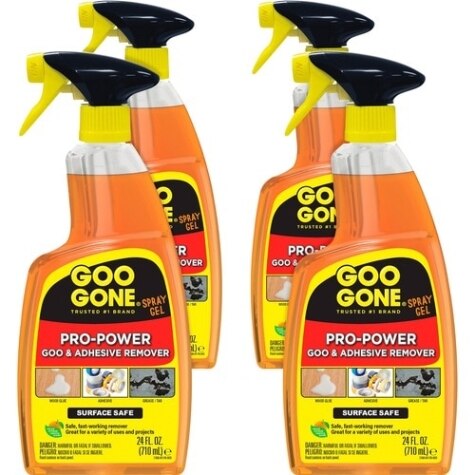 Goo Gone Clean-Up Wipes, 8 x 7 in., Citrus Scent, White, 24