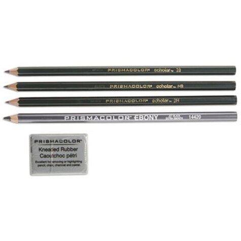 Prismacolor Ebony Graphite Sketch Drawing Pencil 14420 Black Pack of 12