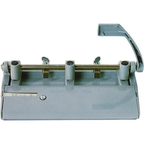 FIXED TWO HOLE PUNCH, 1/4 HOLES GRAY