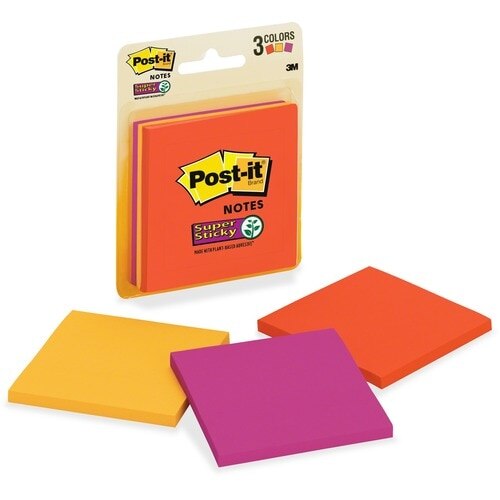 Post-it® Super Sticky Notes Cube - 3 x 3 - Square - 360 Sheets