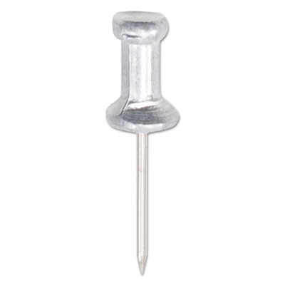 Business Source High Quality Steel T-pins - 0.56 Head - 2 Length x 0.6  Width - 100 / Box - Silver - Steel