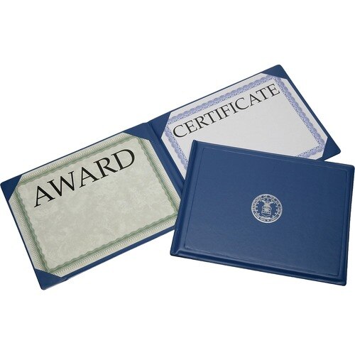 Award Certificate Binder - w/o Seal - Navy Blue