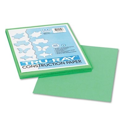 Heavyweight Bright Green Construction Paper, 9 x 12, 500 Sheets