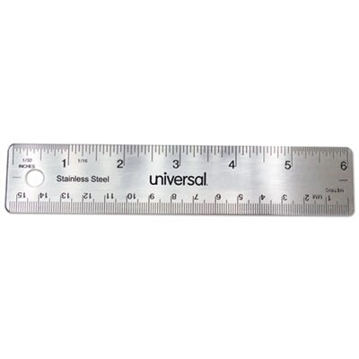 Flat Wood Ruler W/double Metal Edge, Standard, 12 Long, Clear Lacquer  Finish | Bundle of 5 Each