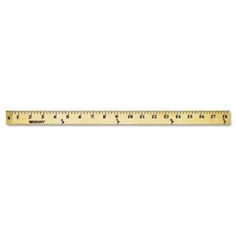 Wood Yardstick With Metal Ends, 36 Long. Clear Lacquer Finish