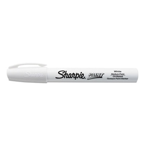 Sharpie Oil-Based Paint Marker, Extra-Fine Point, White Barrel, White Ink